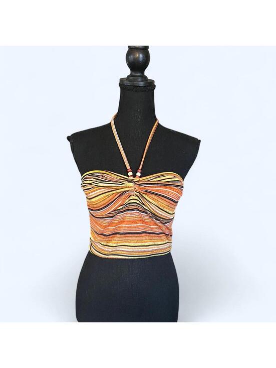 ROMWE Tops - Romwe striped halter tube crop top size medium 💗